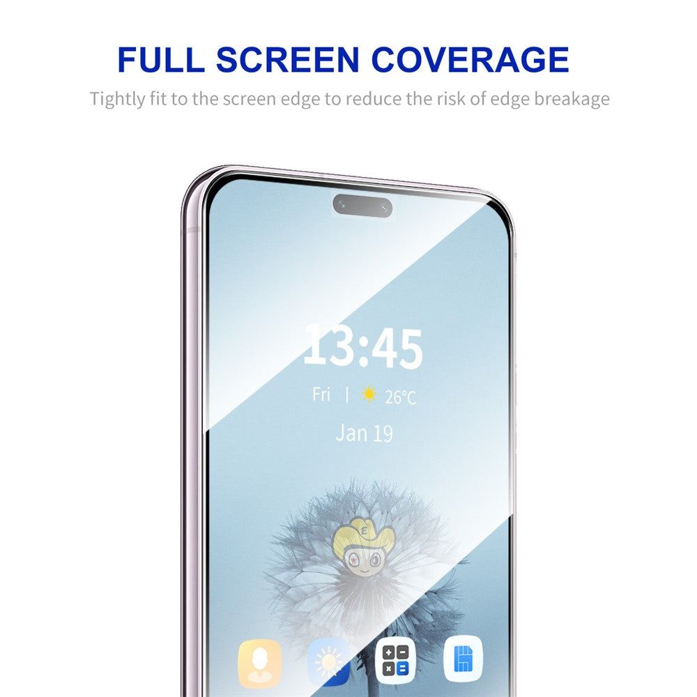 ENKAY HAT PRINCE For Honor X8c 4G 2Pcs Screen Protector 9H Silk Printing 0.26mm Tempered Glass