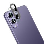 IMAK Til Samsung Galaxy S25 Edge Hærdet Glas Linsefilm + Akrylhætte (Sort Version)