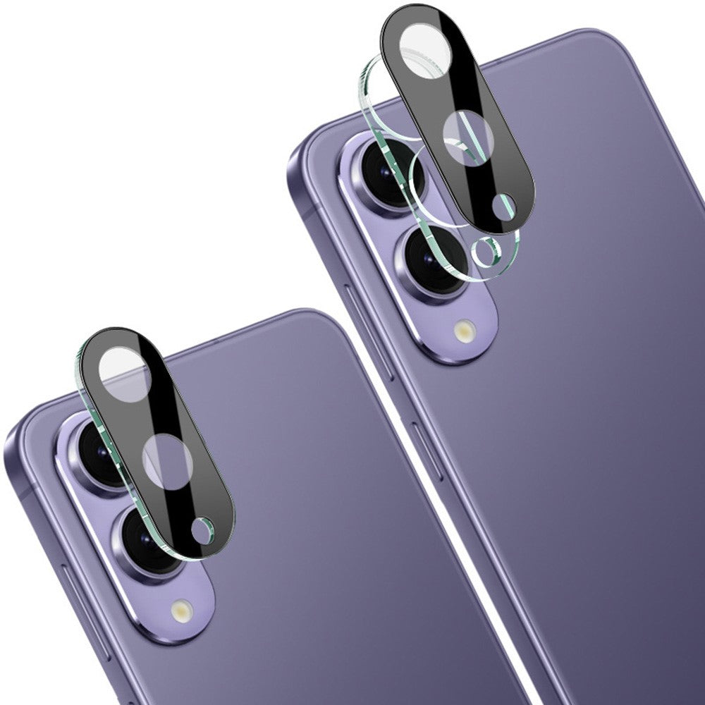 IMAK Til Samsung Galaxy S25 Edge Hærdet Glas Linsefilm + Akrylhætte (Sort Version)