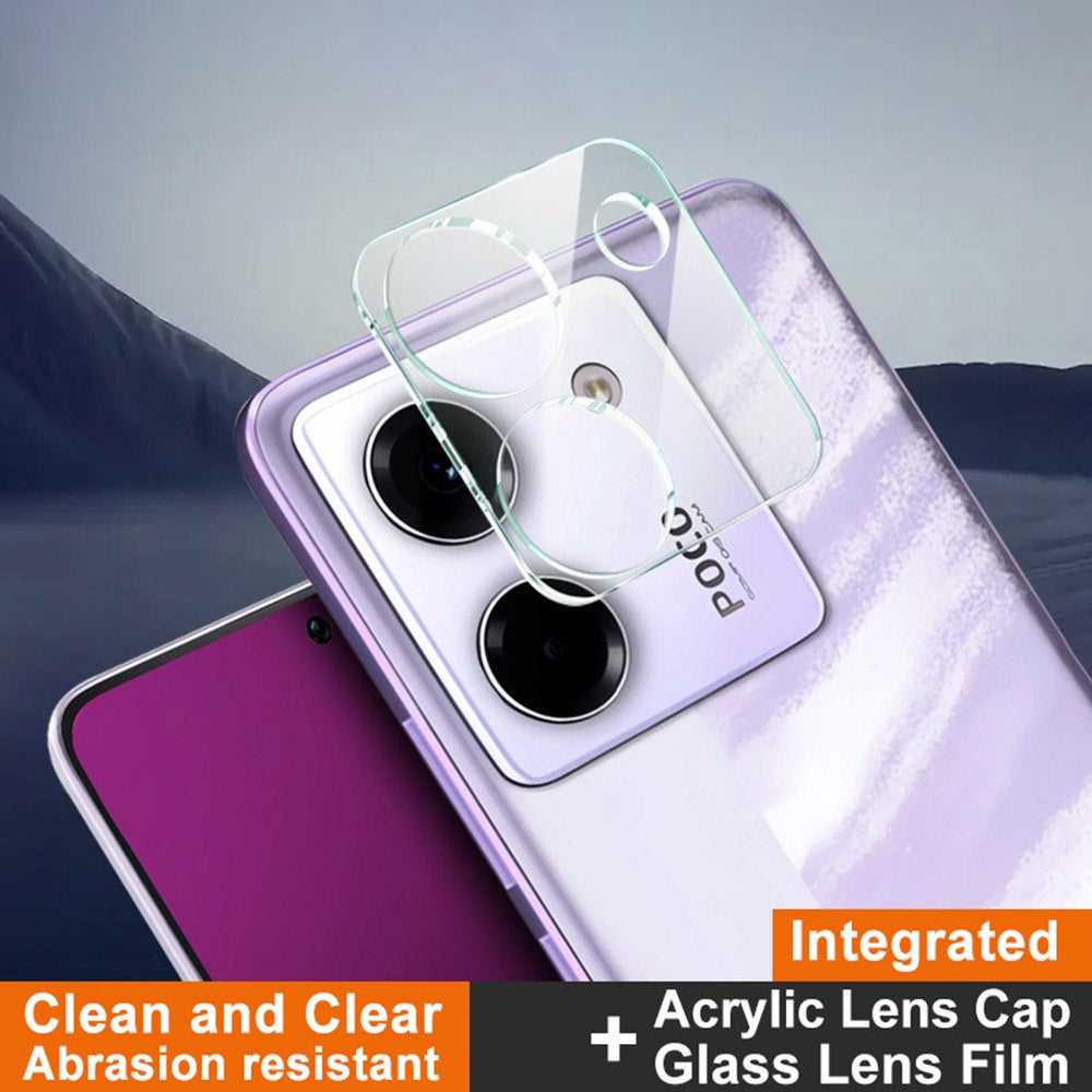 IMAK For Xiaomi Poco M7 Pro 5G Tempered Glass Camera Lens Protector + Acrylic Lens Cap