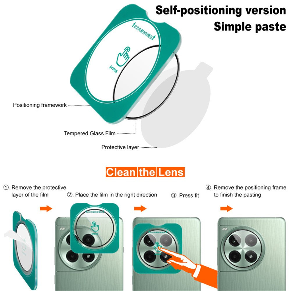 IMAK For Oppo Find N5 5G Camera Lens Protector Tempered Glass Lens Film with Self Positioning Frame
