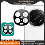 IMAK För Oppo Find N5 5G Härdat Glas Kameralinsskydd med Självpositionerande Ram (Svart Version)