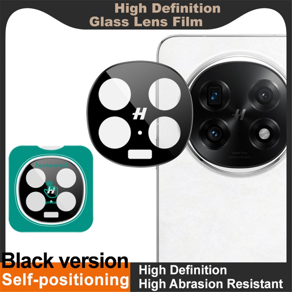 IMAK För Oppo Find N5 5G Härdat Glas Kameralinsskydd med Självpositionerande Ram (Svart Version)