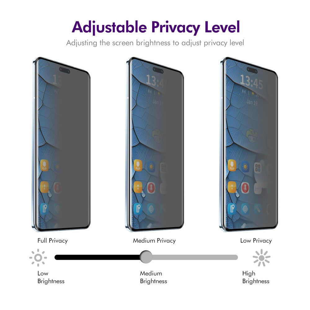 ENKAY HAT PRINCE For Honor Magic7 Pro 5G Privacy Screen Protector 3D Curved Screen Film with Installation Tool