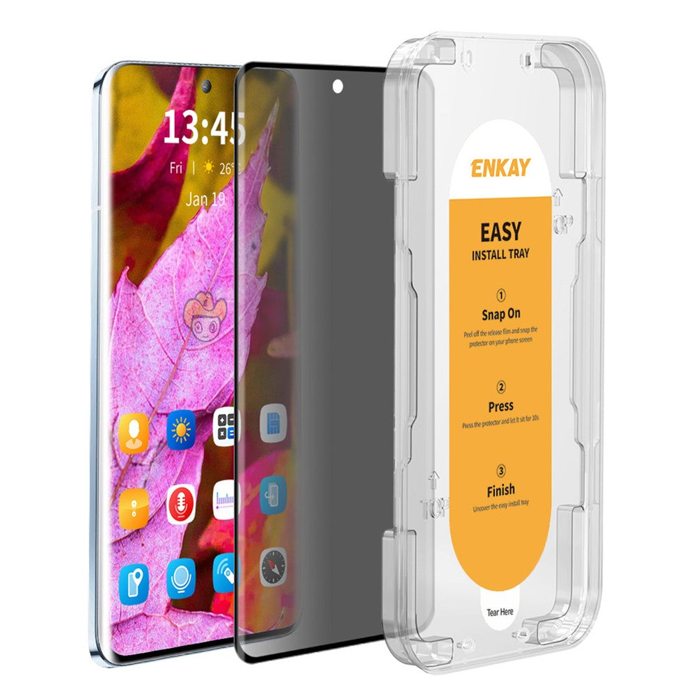 ENKAY HAT PRINCE For Oppo Find X7 5G Privacy Screen Protector 3D Curved Screen Film with Installation Tool