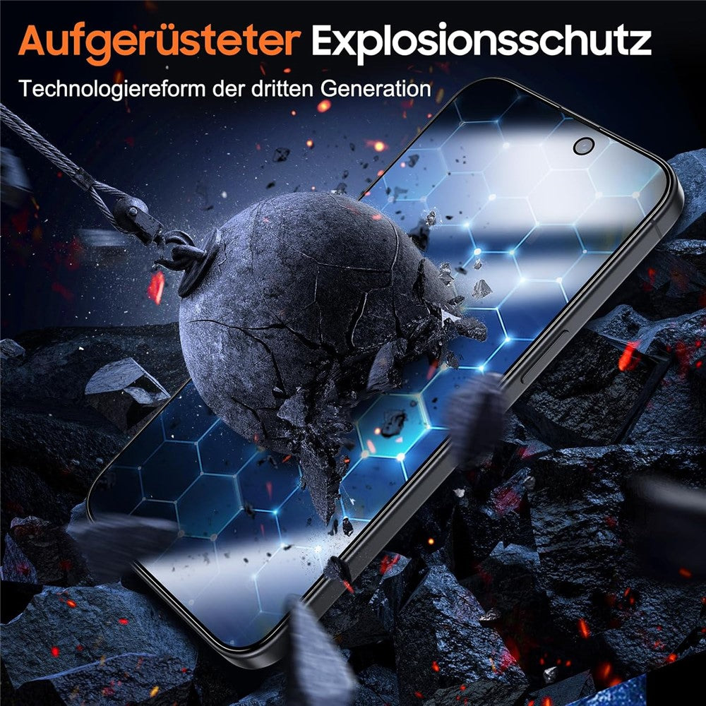 2Pcs For iPhone 14 Pro Max Screen Protector Anti Spy High Aluminium Silicon Glass Film with Dust Removal Tool