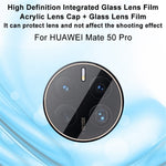 IMAK För Huawei Mate 50 Pro 4G Kameralinsskydd HD Härdat Glas Kameralinsfilm + Akryllinsskydd