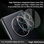 IMAK För Huawei Mate 50 Pro 4G Kameralinsskydd HD Härdat Glas Kameralinsfilm + Akryllinsskydd