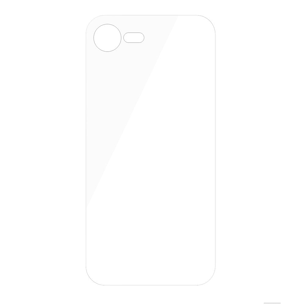 For iPhone 17e / 16e Tempered Glass Phone Back Protector 0.3mm Arc Edge HD Clear Back Film