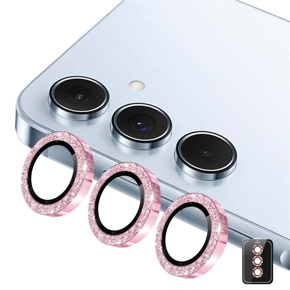 ENKAY HAT PRINCE För Samsung Galaxy A14 4G / Galaxy A24 4G (162,1 x 77,6 x 8,3 mm) / Galaxy A24 5G / Galaxy A34 5G / Galaxy A14 5G Kameralinsskydd Glitterdekor Härdat Glas Linsfilm