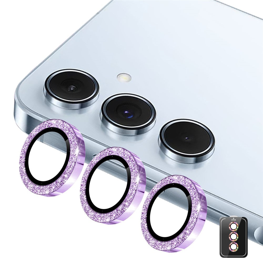 ENKAY HAT PRINCE För Samsung Galaxy A14 4G / Galaxy A24 4G (162,1 x 77,6 x 8,3 mm) / Galaxy A24 5G / Galaxy A34 5G / Galaxy A14 5G Kameralinsskydd Glitterdekor Härdat Glas Linsfilm