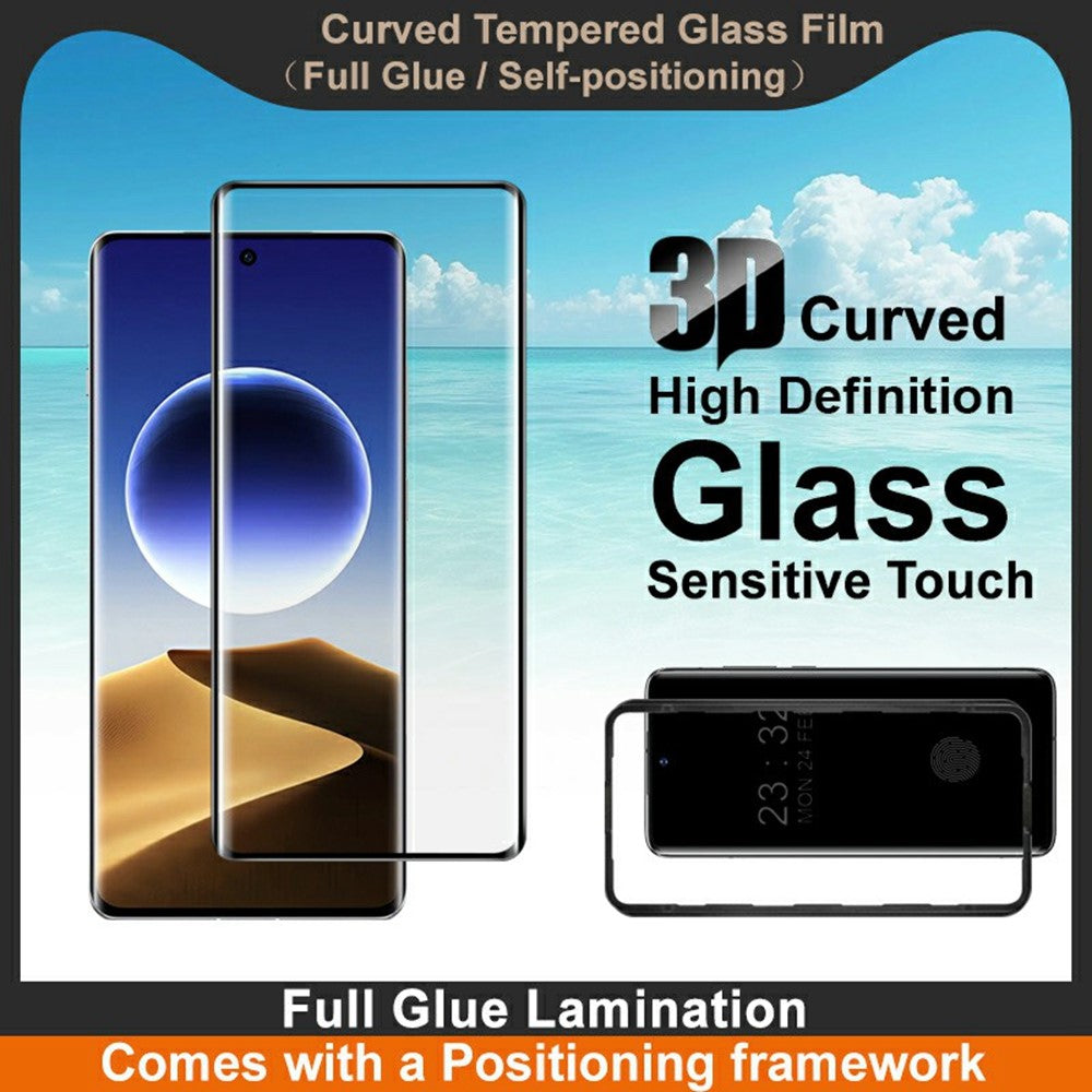 IMAK For Oppo Find X7 5G Screen Protector Full Glue 3D Curved Tempered Glass Film with Positioning Frame
