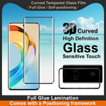 IMAK Screen Protector For Honor X50 5G / X9b 5G / Magic6 Lite 5G Full Glue 3D Curved Tempered Glass Film with Positioning Frame