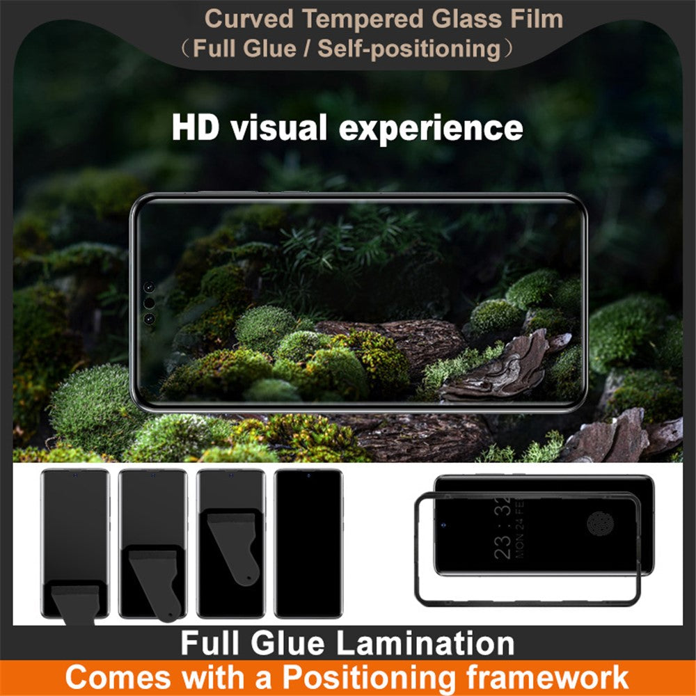 IMAK Screen Protector For Huawei Mate 60 Pro / Mate 60 Pro+ / Mate 60 RS Ultimate Full Glue 3D Curved Tempered Glass Film with Positioning Frame