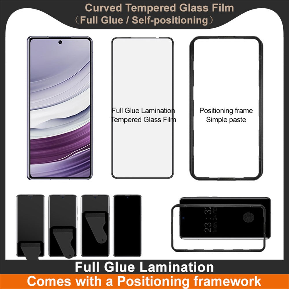 IMAK For Huawei Mate X5 / Mate X3 4G Screen Protector Full Glue 3D Curved Tempered Glass Film with Positioning Frame