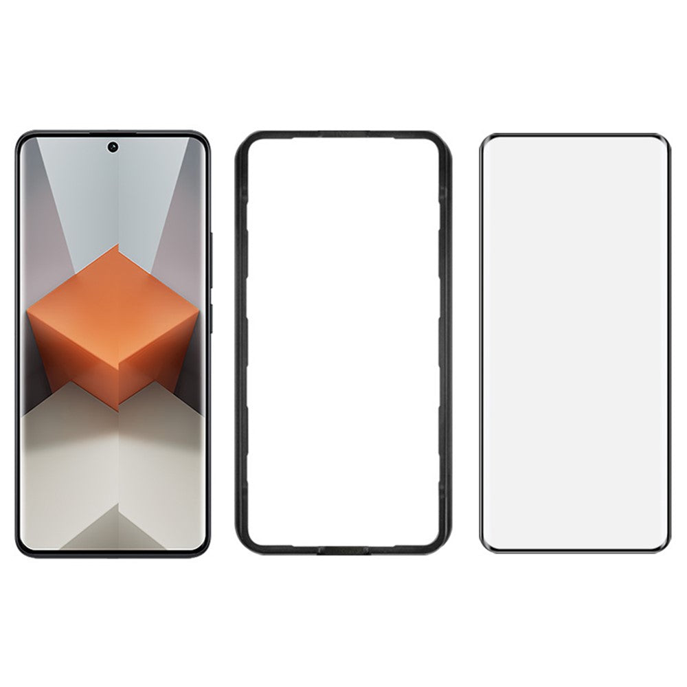 IMAK For Xiaomi Redmi Note 13 Pro+ 5G / Note 14 Pro 4G Screen Protector Full Glue 3D Curved Tempered Glass Film with Positioning Frame