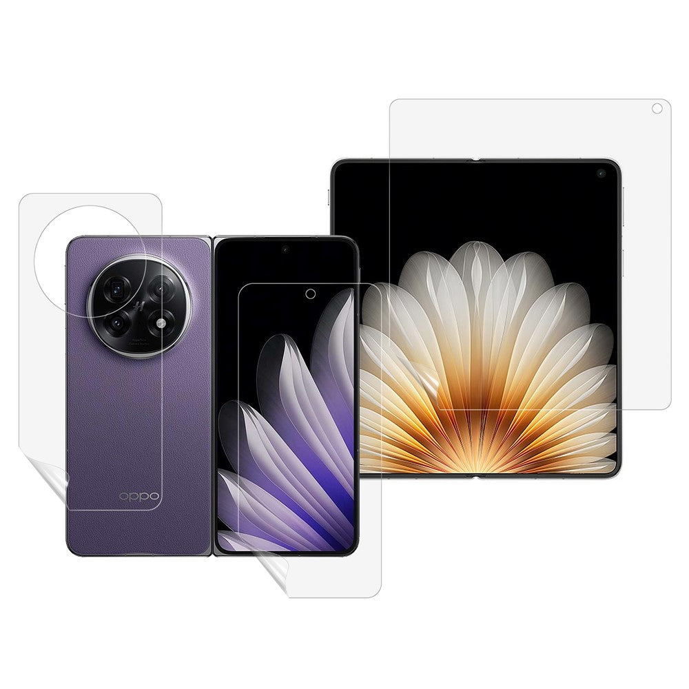 1 Set For Oppo Find N5 5G Screen Protector Inside + Front + Back Cover Clear TPU Film