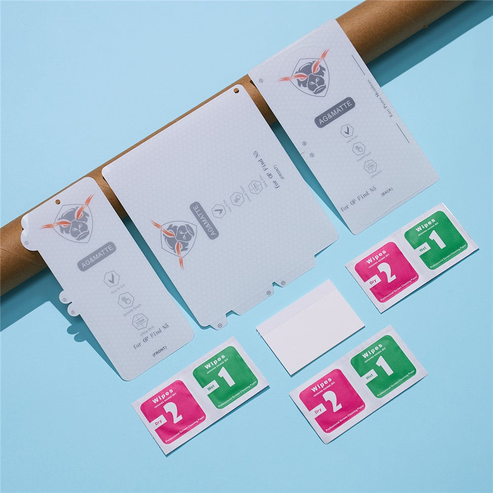 1 Set For Oppo Find N5 5G Screen Protector Inside + Front + Back Cover Matte TPU Film