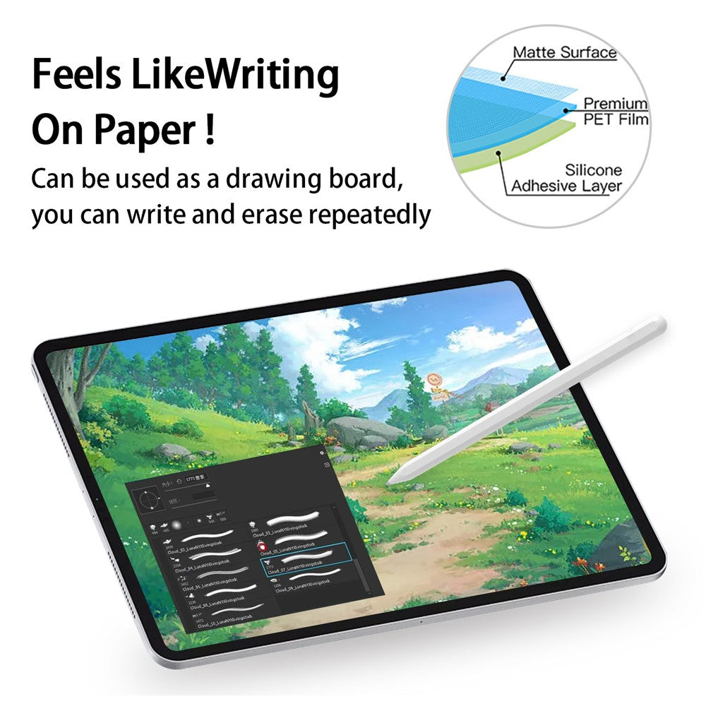Privatlivsskærmbeskytter til Microsoft Surface Pro 11 / 10 / 9 / 8, Anti-spion PET Paperlike tabletfilm