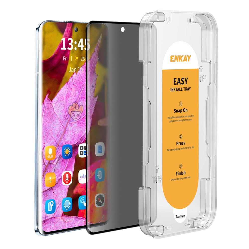 ENKAY HAT PRINCE Privacy Screen Protector for Huawei Pura 70 Ultra / 70 Pro / 70 Pro+ 3D Curved Screen Film with Installation Tool