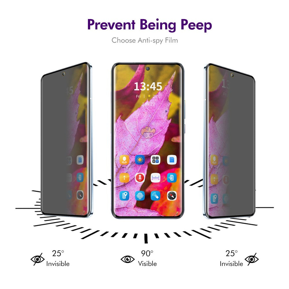 ENKAY HAT PRINCE Privacy Screen Protector for Huawei Pura 70 Ultra / 70 Pro / 70 Pro+ 3D Curved Screen Film with Installation Tool