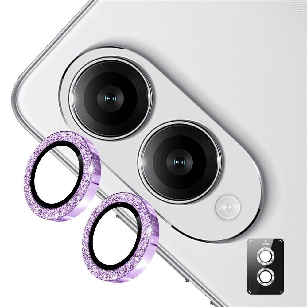 ENKAY HAT PRINCE For Samsung Galaxy S25 Edge Camera Lens Protector  Glitter Decor Tempered Glass Lens Film