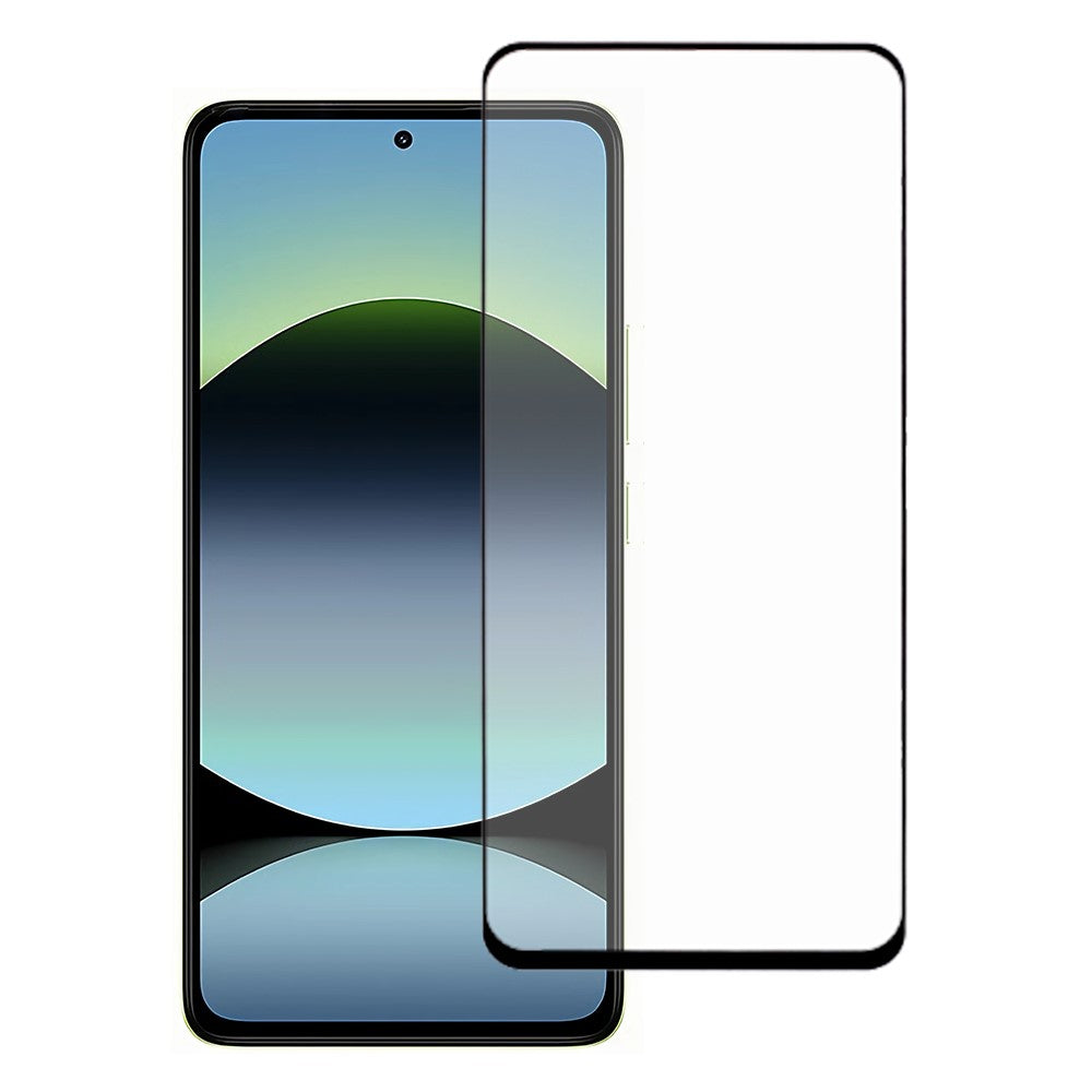 Xiaomi Redmi Note 14 4G (164.84mm) skærmbeskytter, 9D, med sidelim, fulddækkende hærdet glas-film