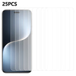25Pcs For Honor Magic7 5G Tempered Glass High Definition Screen Protector Film (No Package, with Wipes Set, Dust-absorber, Guide Sticker)