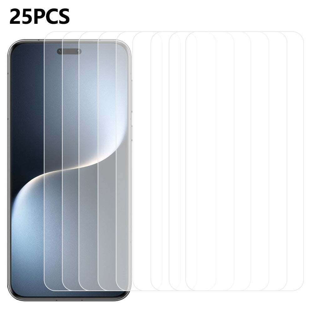 25Pcs For Honor Magic7 5G Tempered Glass High Definition Screen Protector Film (No Package, with Wipes Set, Dust-absorber, Guide Sticker)