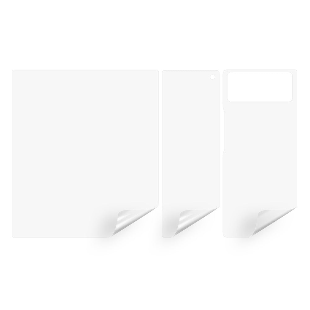 1Set HD Clear Hydrogel Film for Xiaomi Mix Fold 2 5G, Full Cover TPU + PET Inside / Front Screen Protector Back Cover Guard