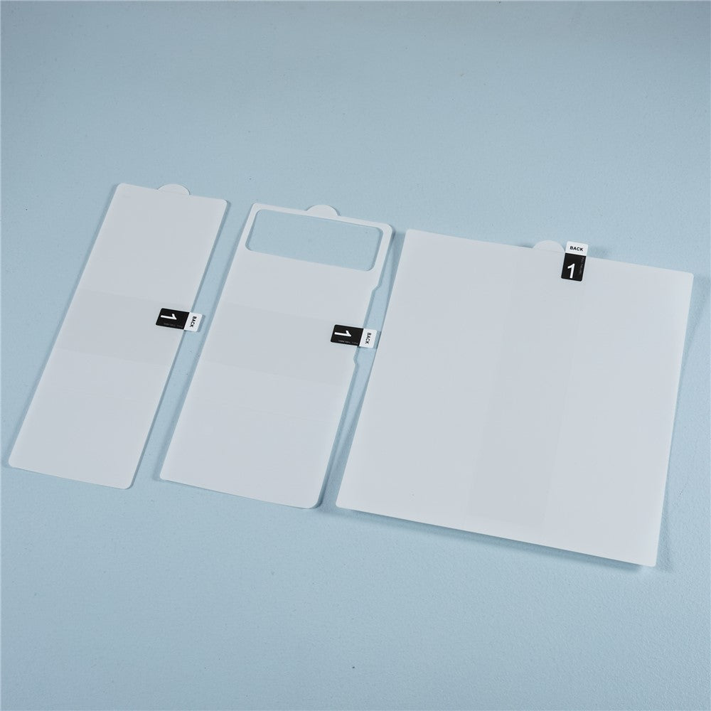 1Set HD Clear Hydrogel Film for Xiaomi Mix Fold 2 5G, Full Cover TPU + PET Inside / Front Screen Protector Back Cover Guard