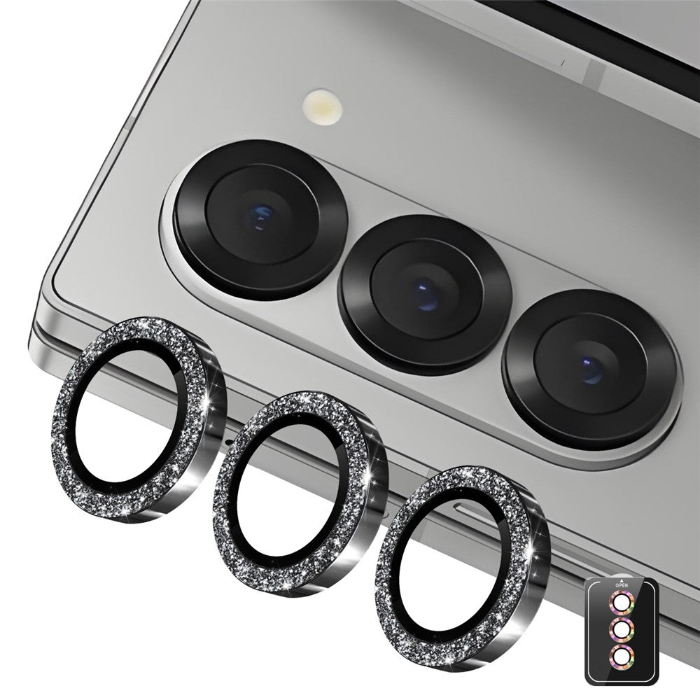 ENKAY HAT PRINCE For Samsung Galaxy Z Fold7 5G Camera Lens Protector  Glitter Decor Tempered Glass Lens Film