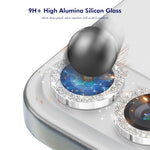 ENKAY HAT PRINCE For Samsung Galaxy Z Fold7 5G Camera Lens Protector  Glitter Decor Tempered Glass Lens Film
