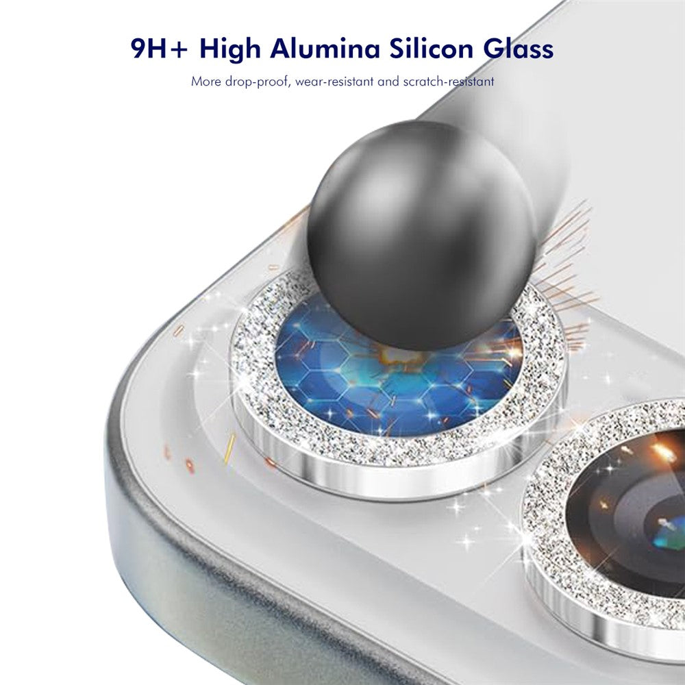 ENKAY HAT PRINCE For Samsung Galaxy Z Fold7 5G Camera Lens Protector  Glitter Decor Tempered Glass Lens Film