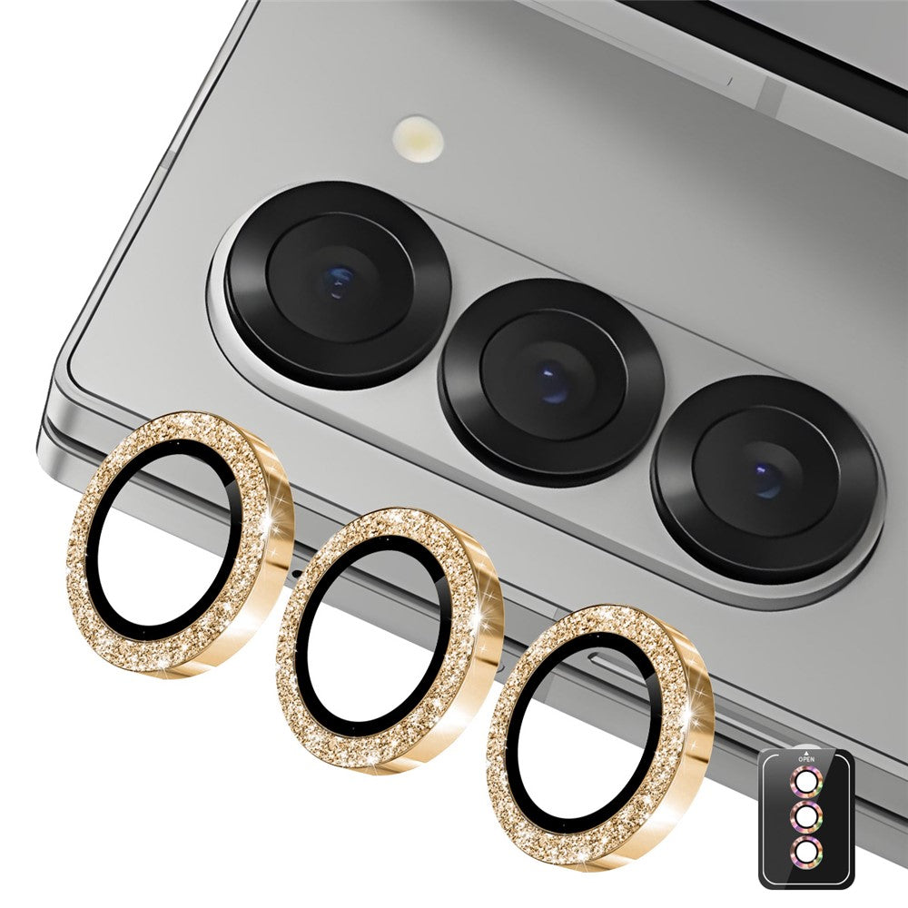 ENKAY HAT PRINCE For Samsung Galaxy Z Fold7 5G Camera Lens Protector  Glitter Decor Tempered Glass Lens Film