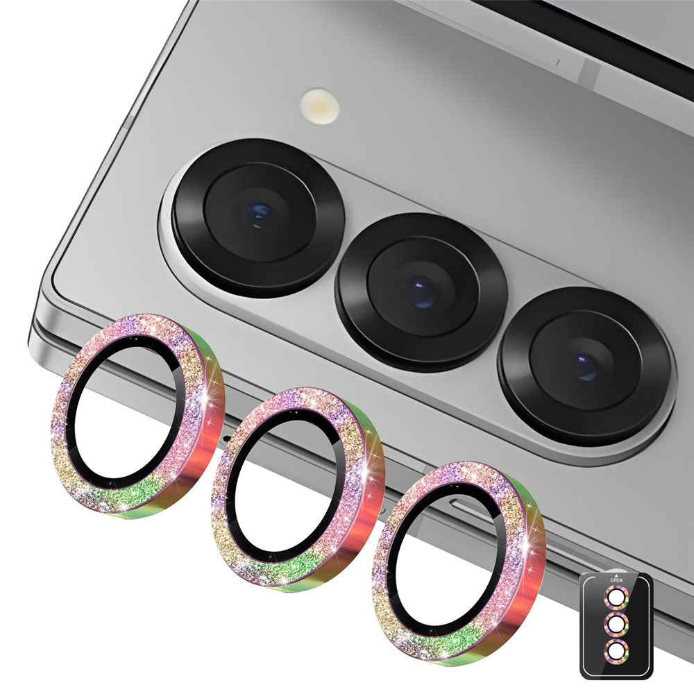 ENKAY HAT PRINCE For Samsung Galaxy Z Fold7 5G Camera Lens Protector  Glitter Decor Tempered Glass Lens Film
