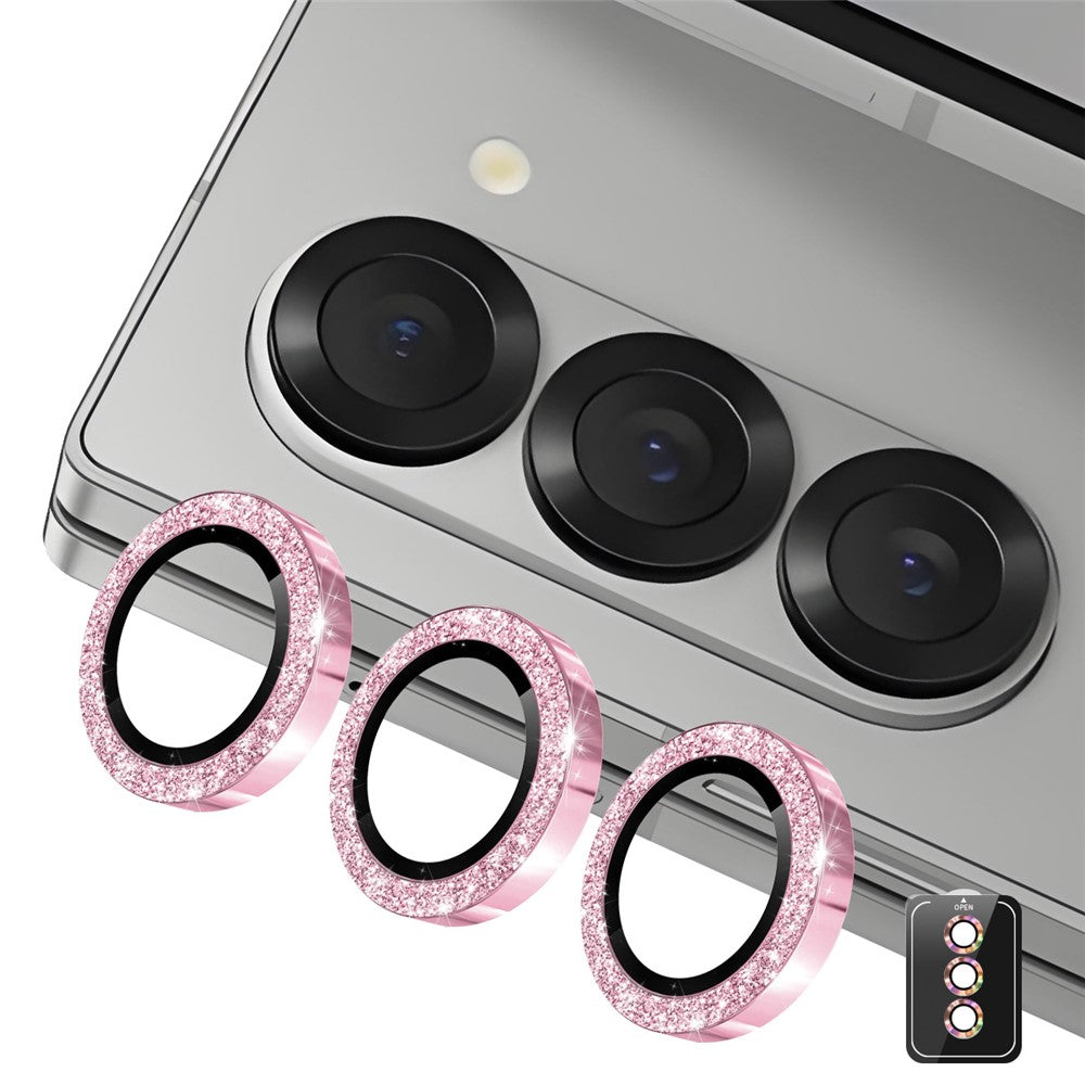 ENKAY HAT PRINCE For Samsung Galaxy Z Fold7 5G Camera Lens Protector  Glitter Decor Tempered Glass Lens Film