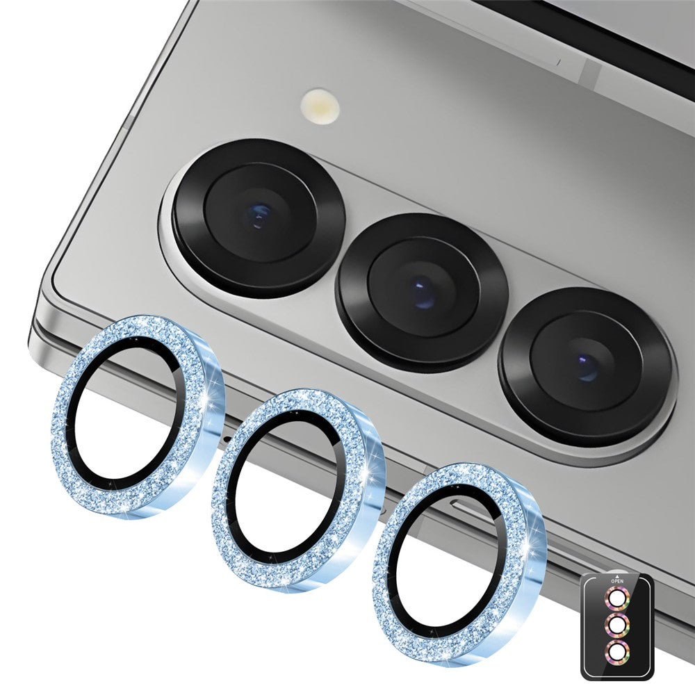 ENKAY HAT PRINCE For Samsung Galaxy Z Fold7 5G Camera Lens Protector  Glitter Decor Tempered Glass Lens Film