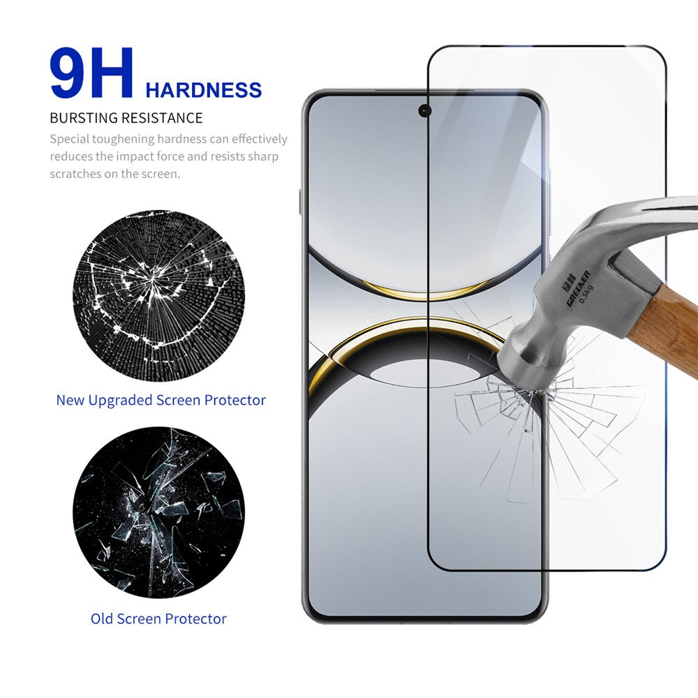 RURIHAI För Oppo Find X8s+ 5G Skärmskydd Sekundärhärdande Hög Aluminium-Silicon Glasfilm