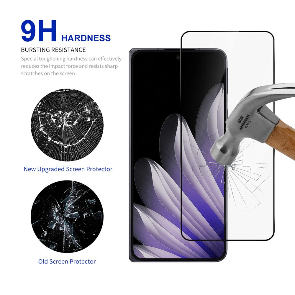RURIHAI För Oppo Find N5 5G Skärmskydd Sekundärhärdande Hög Aluminium-Silicon Glasfilm