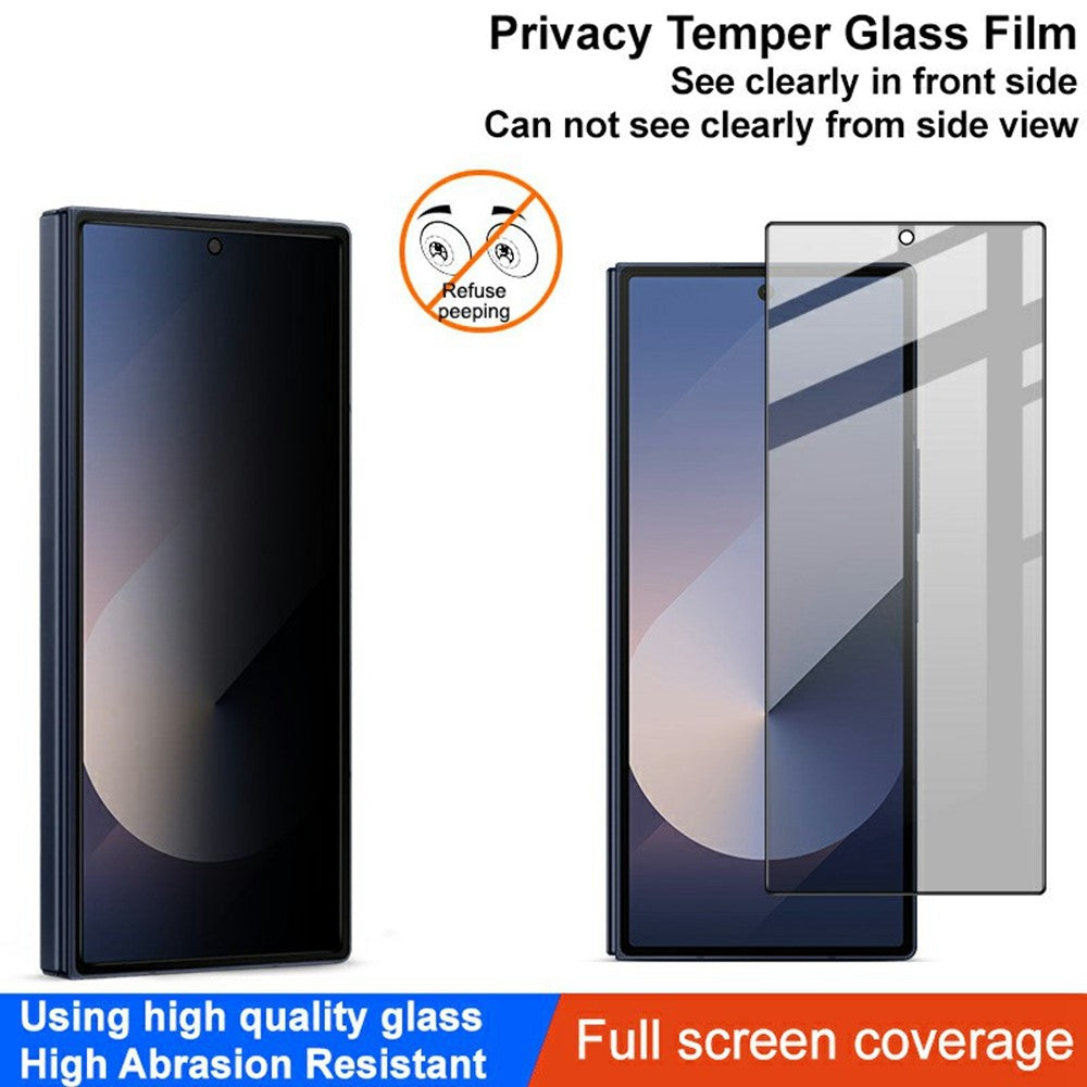 IMAK til Samsung Galaxy Z Fold8 Ultra / Z Fold7 5G Anti Peep hærdet glas skærmbeskytter Fuld dækning