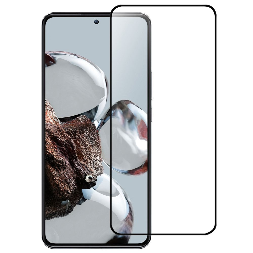 Xiaomi 12T 5G / Redmi K50 Ultra 5G / 12T Pro 5G AGC Härdat Glas Skärmskydd Heltäckande Heltäckande Lim Svart Kant Explosionssäker Antireflexfilm