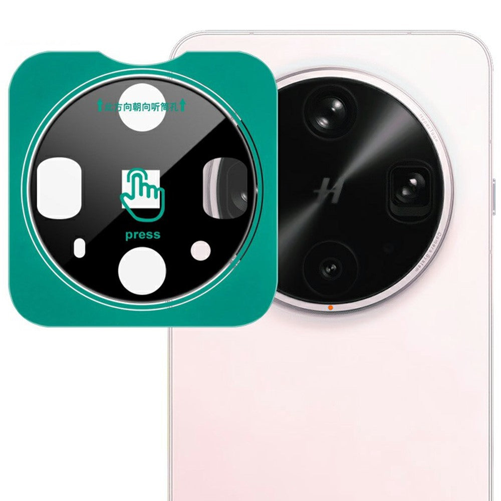IMAK For Oppo Find X8 Ultra 5G Tempered Glass Camera Lens Protector with Self Positioning Frame (Black Version)
