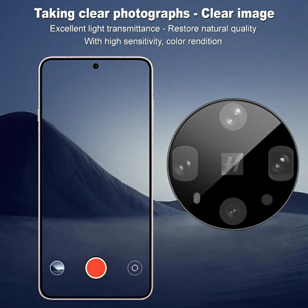 IMAK For Oppo Find X8 Ultra 5G Tempered Glass Camera Lens Protector with Self Positioning Frame (Black Version)