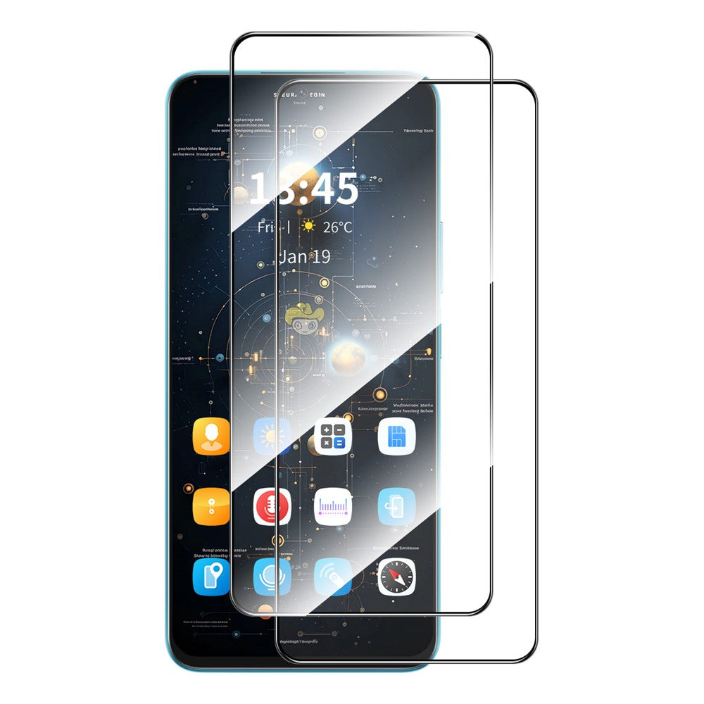 ENKAY HAT PRINCE For Xiaomi Redmi Note 14S 4G 2Pcs Screen Protector   9H Silk Printing 0.26mm Tempered Glass