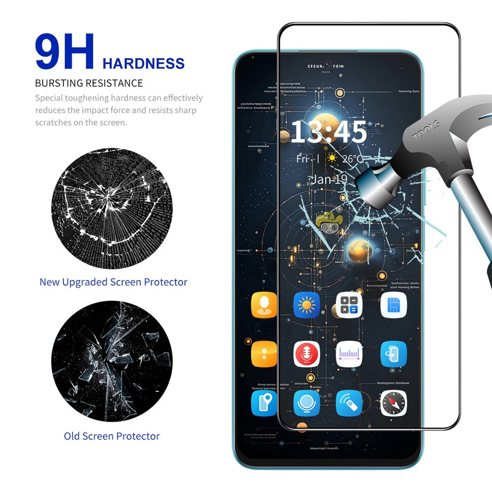 ENKAY HAT PRINCE For Xiaomi Redmi Note 14S 4G 2Pcs Screen Protector   9H Silk Printing 0.26mm Tempered Glass