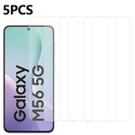 5Pcs For Samsung Galaxy M56 5G Front Screen Protector 0.3mm 2.5D Tempered Glass Clear Film