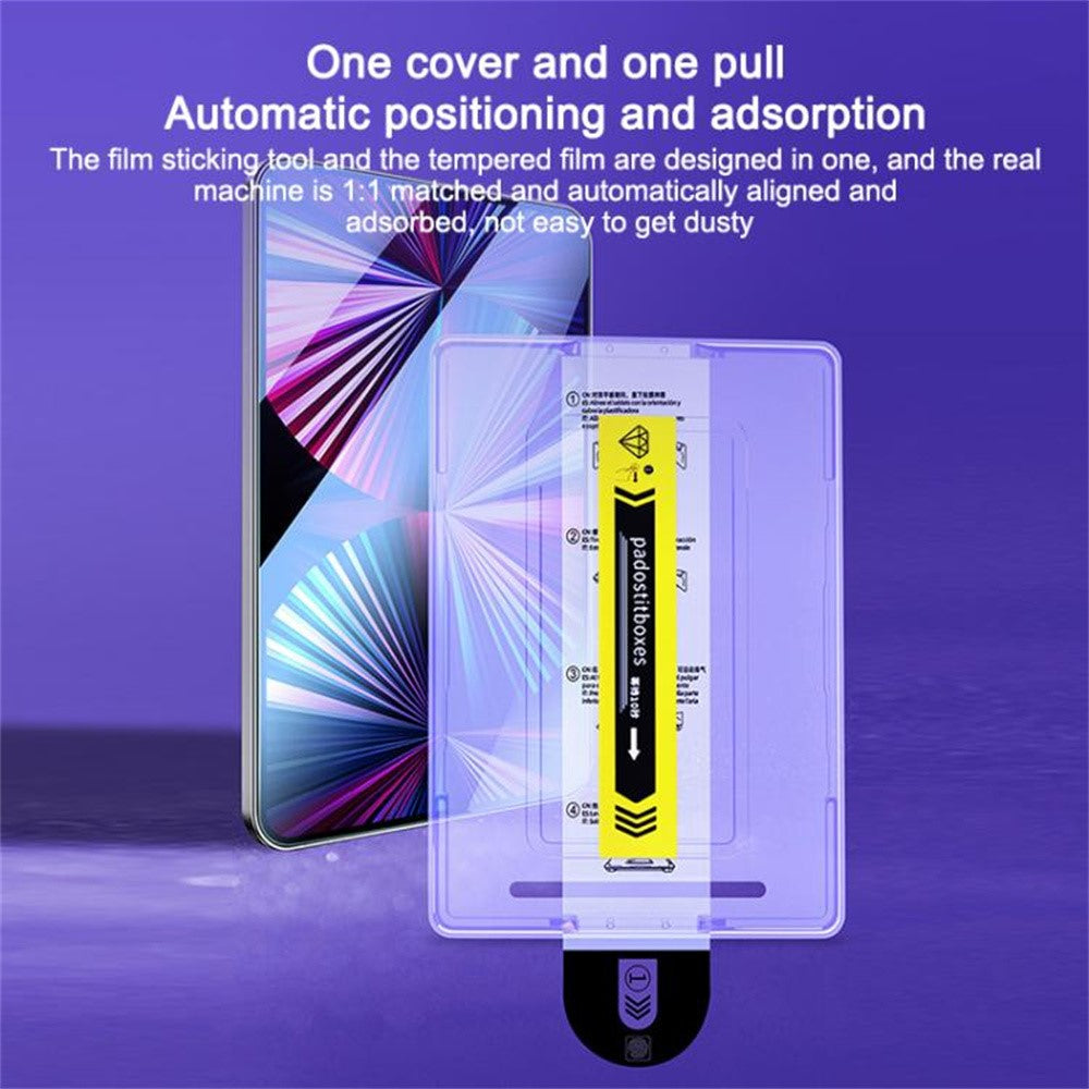 Screen Protector For iPad 10.2 (2021)  /  (2020)  /  (2019) Tempered Glass HD Film with Automatic Dust Removal Tool