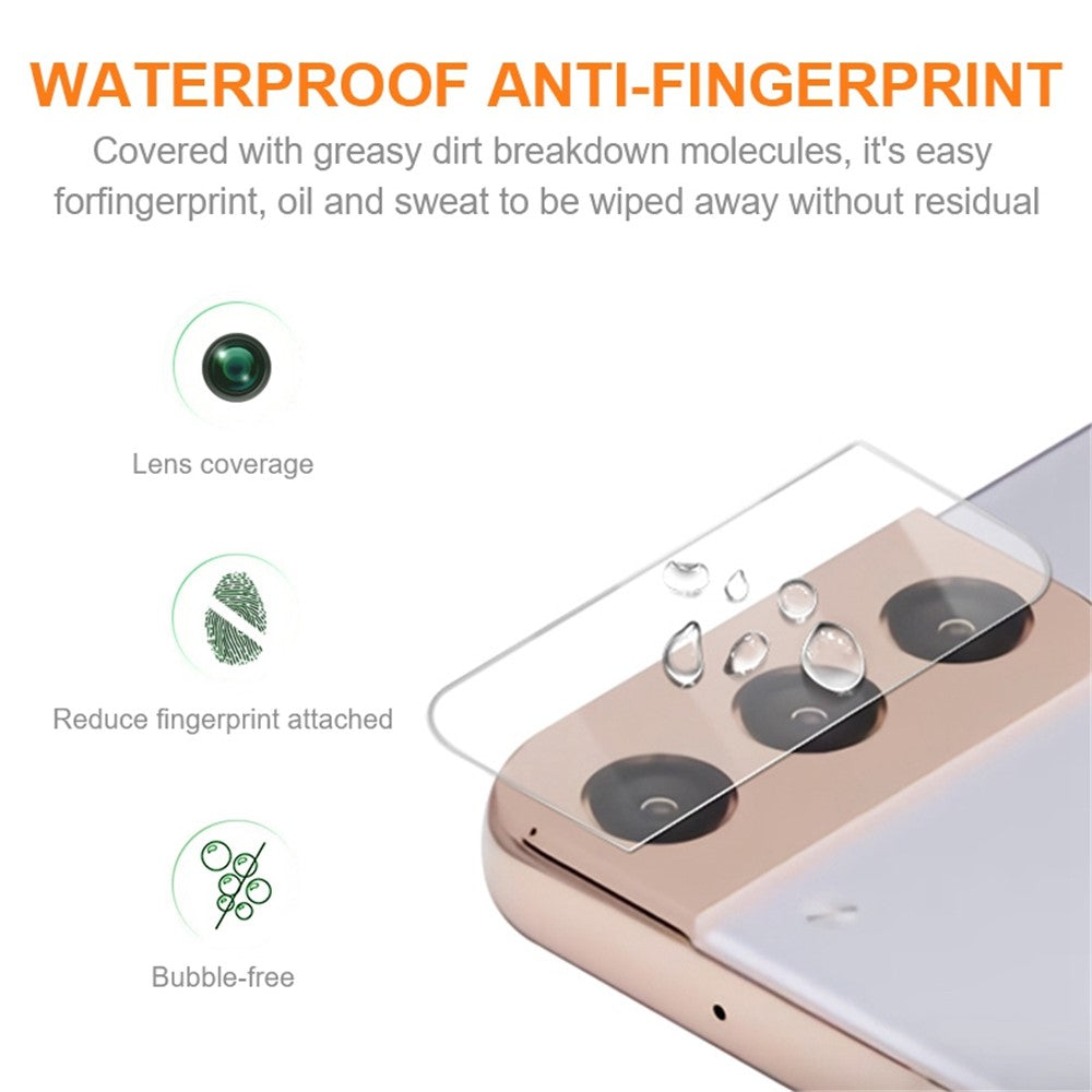 AMORUS For Samsung Galaxy S21 5G / S21+ 5G Camera Lens Protector Anti-explosion Tempered Glass HD Clear Back Camera Protective Film