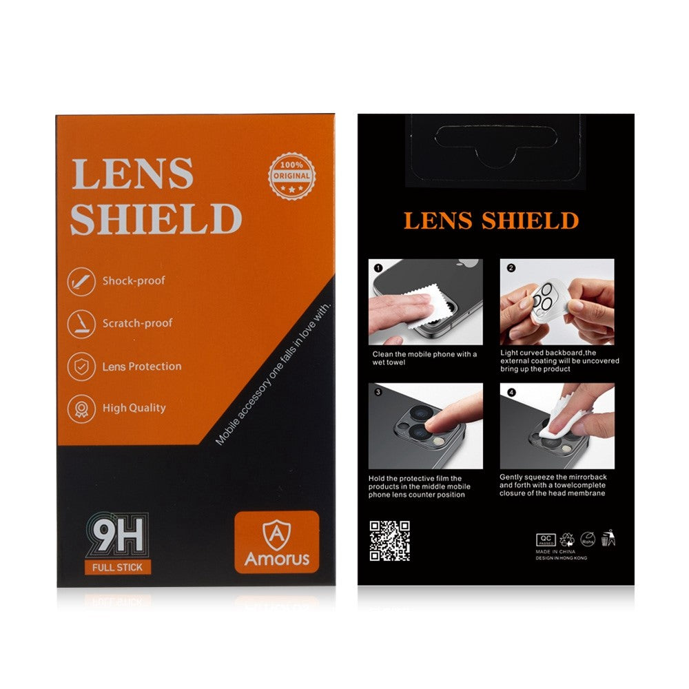AMORUS For Samsung Galaxy S21 5G / S21+ 5G Camera Lens Protector Anti-explosion Tempered Glass HD Clear Back Camera Protective Film